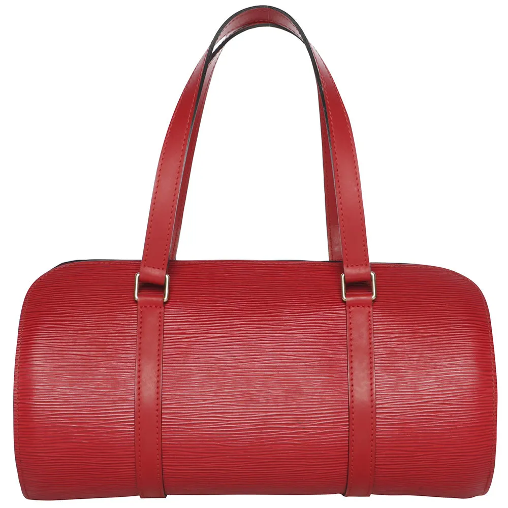 Vintage Louis Vuitton Epi Leather Barrel Papillon 9910 Shoulder Bag w/ mini bag - Rouge