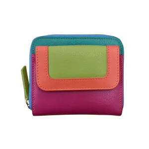 Wallet Paradise Multi  Small Flap Pocket Card Holder Rfid Leather  6239