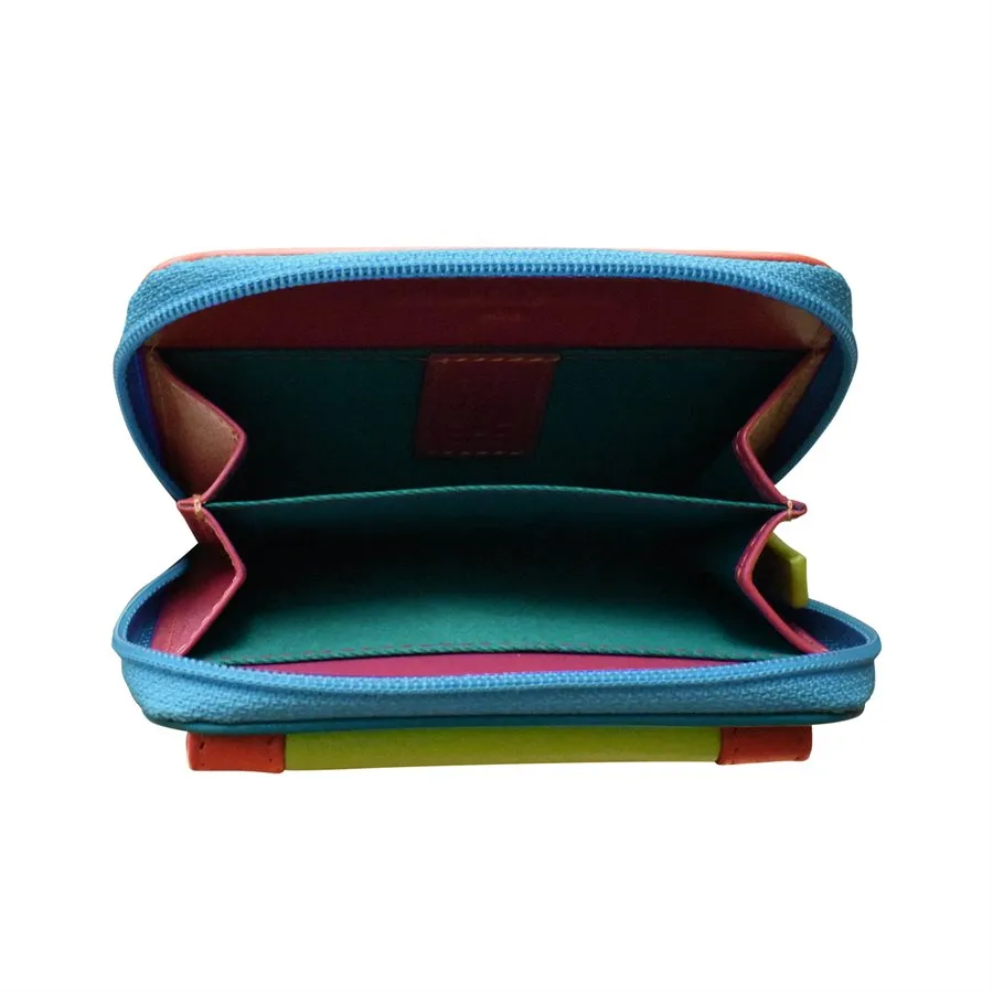 Wallet Paradise Multi  Small Flap Pocket Card Holder Rfid Leather  6239
