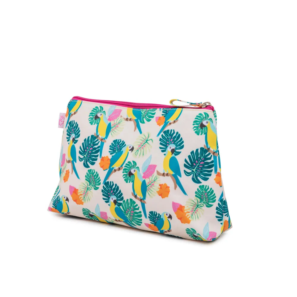 Wash Bag - Parrot Cream