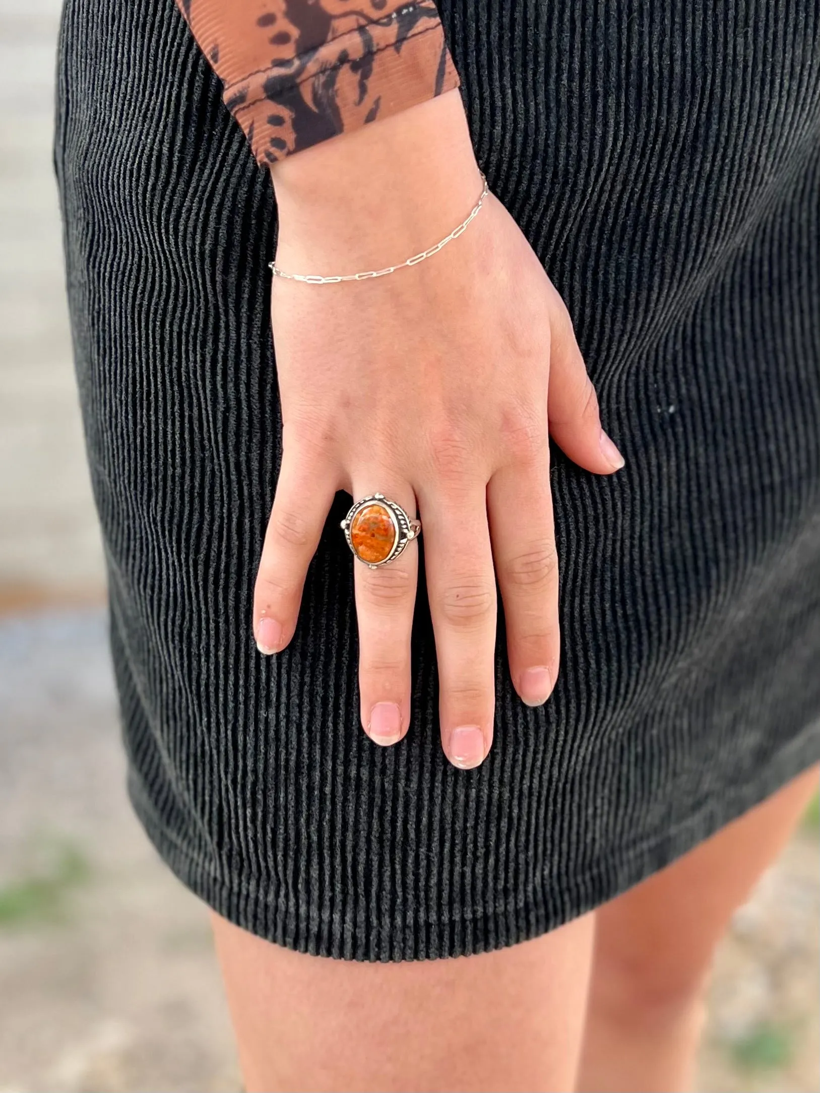 Western Sunset Navajo Sterling Silver Ring