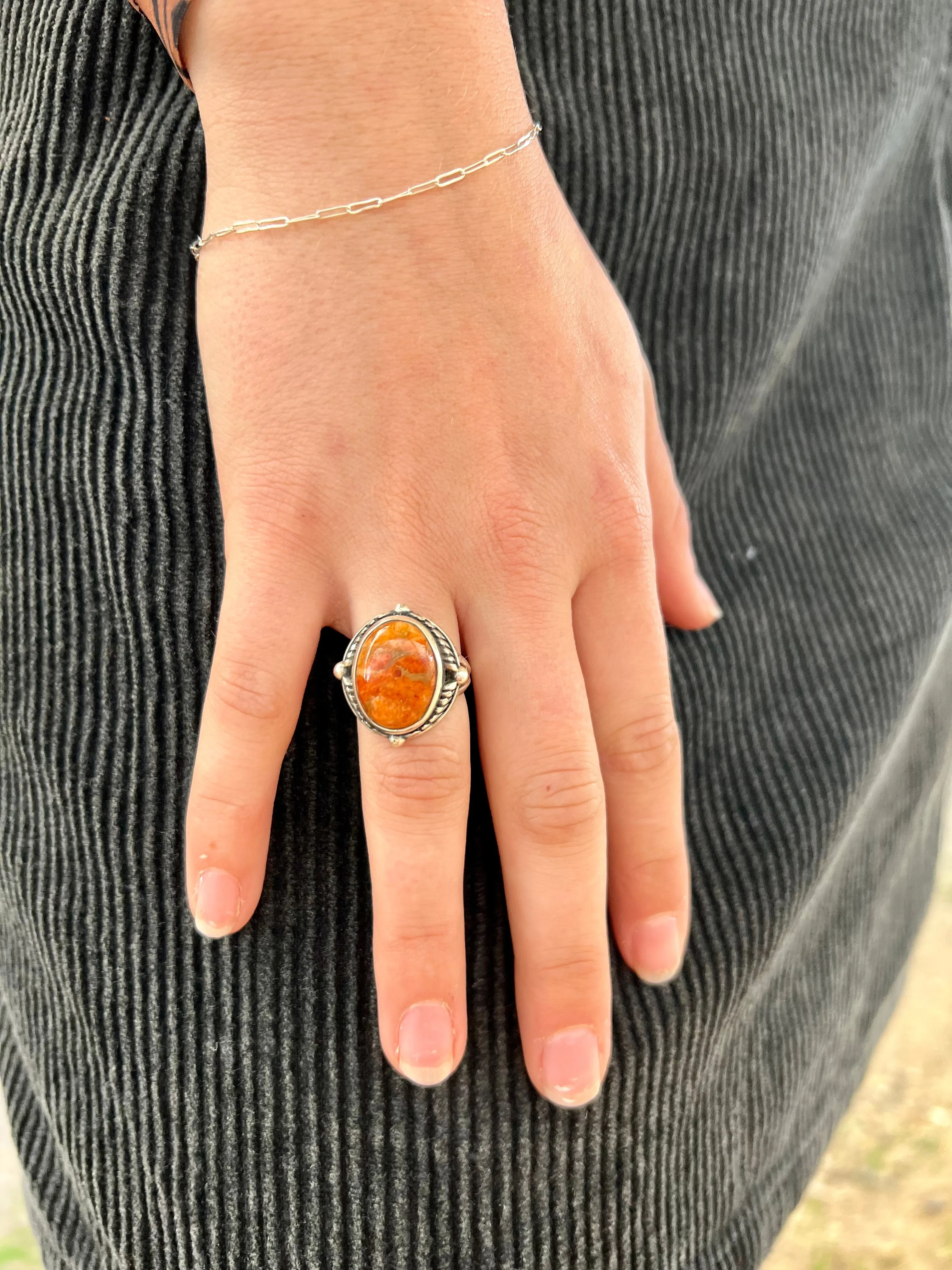 Western Sunset Navajo Sterling Silver Ring