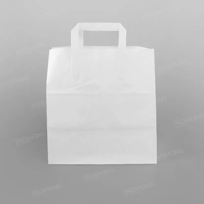 White Paper Carrier Bag Extra Wide