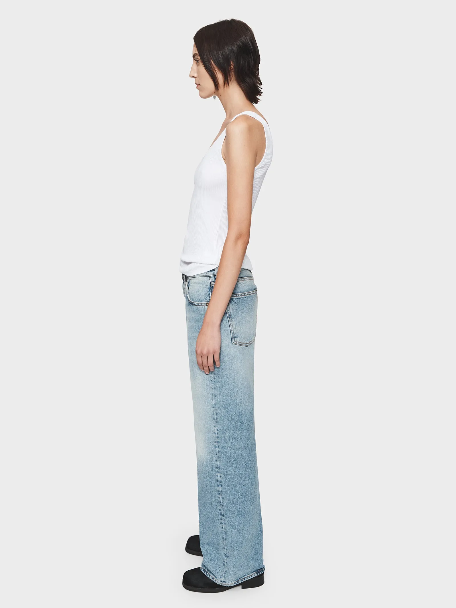 Wide Jean in Broken Blue