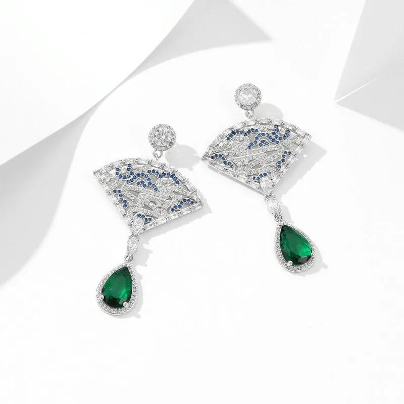 Willma Luxurious Fan-Shaped Earrings