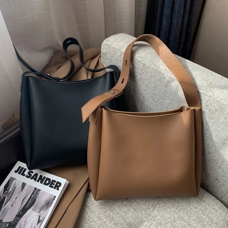 Women Handbag 2 Piece Large Capacity Shoulder Bags High Quality Leather Bags Ladies Wild Bag