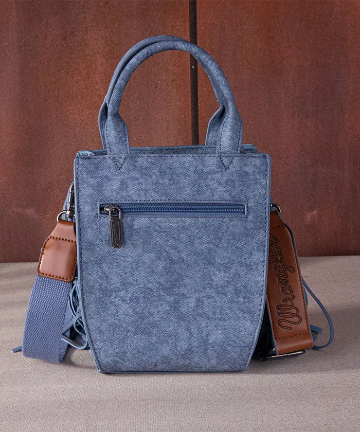 Wrangler Denim Pocket Fringe Crossbody Tote