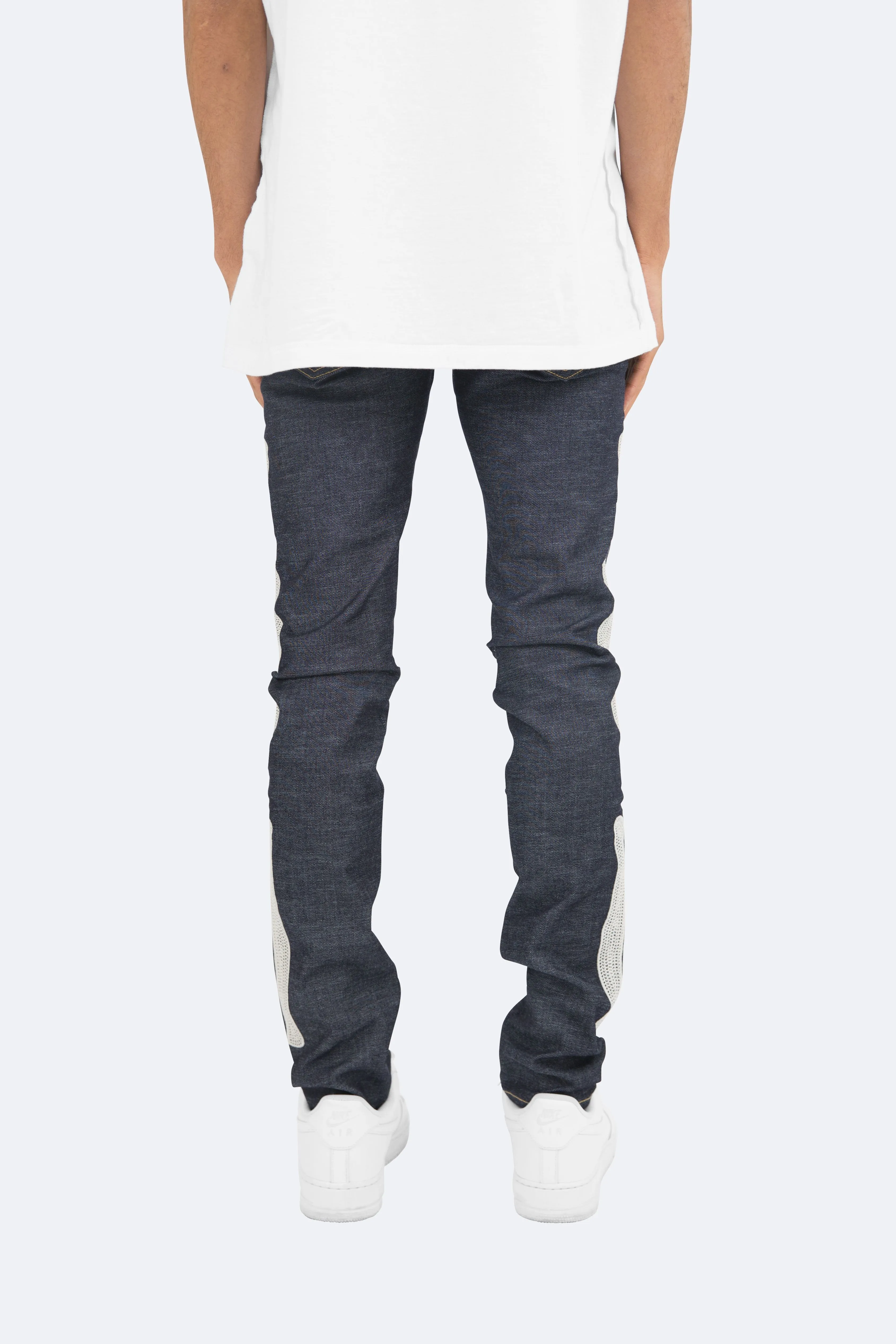 X199 Stretch Skeleton Denim - Raw Blue