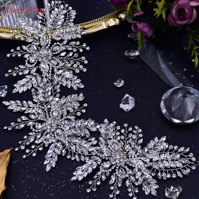 Youlapan Hp409 Rhinestone Luxurious Wedding Headdress