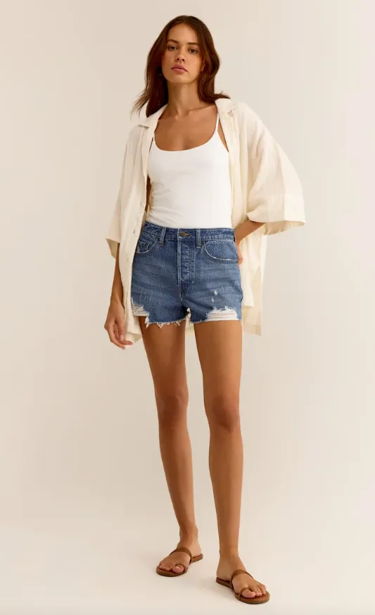 Z Supply Classic Hi-Rise Denim Short - Final Sale 50% off in cart